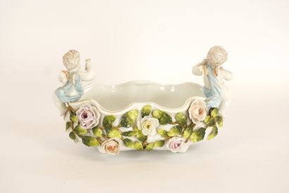 Centre ou Milieu de table en porcelaine,...