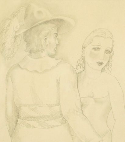 Edgard SCAUFFLAIRE (1893-1960). Dessin à...