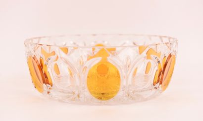 Val Saint Lambert, VSL ? Coupe en verre ou...