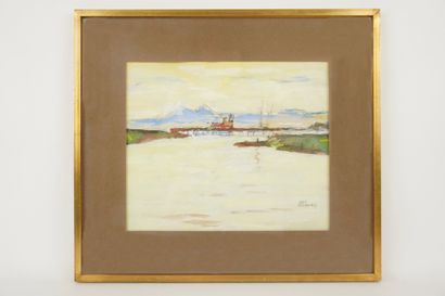 Jean DONNAY (1897-1992). Aquarelle et gouache....