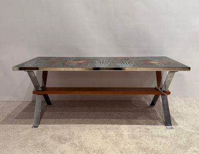 Années 1960-1970. Table basse ou coffee table.
Métal...