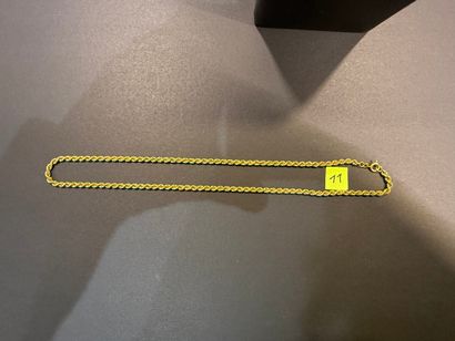 Chaine torsadée en or jaune 750/°°°. Poids...