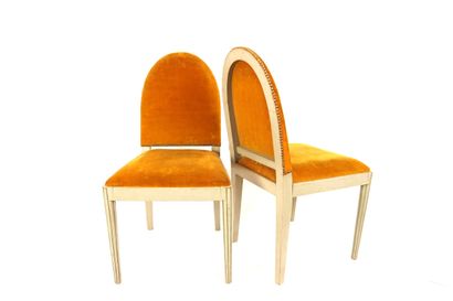 Paire de chaises peintes d'époque Art déco....