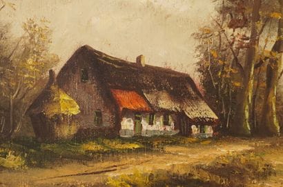 Huile sur toile. A identifier. Signée. Maison...