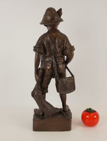 Auguste CASE. Sculpture en métal type régule,...