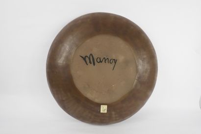 MANOY Yvette (1920-2020) Large round dish...