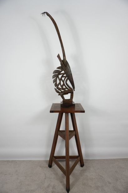 BAMBARA. Cimier. Sculpture Africaine en bois....