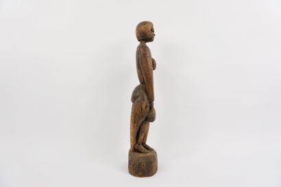 Sculpture en bois cubiste-africaniste début...