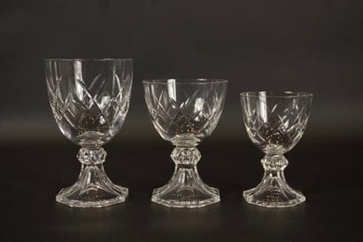Val Saint Lambert. VSL. Série de 35 Verres...