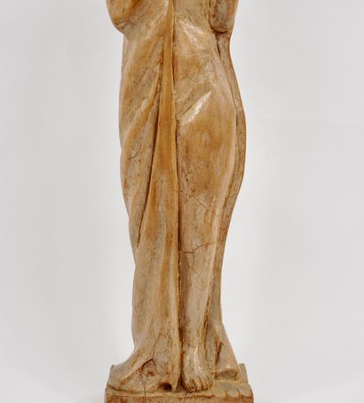 DEGROOTE Léo. Sculpture en bois. Muse se...