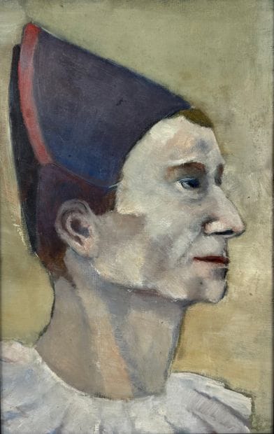 Portrait of a clown.
Painting on canvas mounted...
