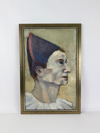 Portrait of a clown.
Painting on canvas mounted...