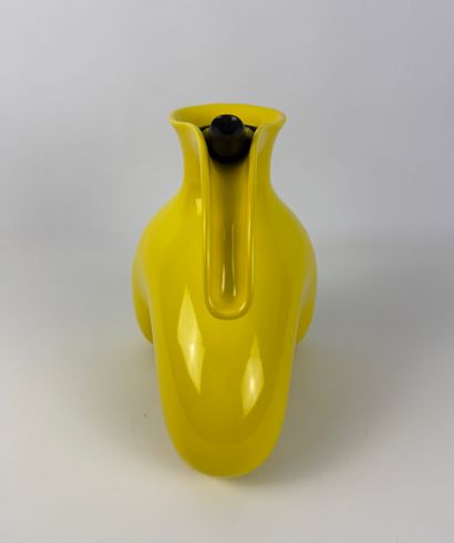 OLE JENSEN. 
Yellow ceramic pot or teapot,...