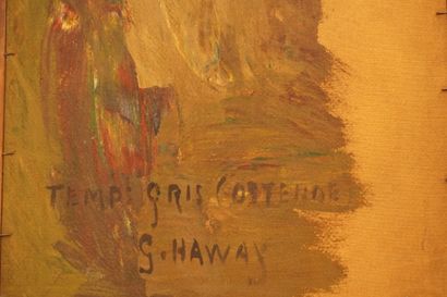 Georges HAWAY (1895-1945). Huile sur panneau....