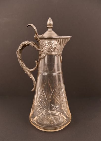 Argenterie. Art-nouveau. Cruche, pichet en...