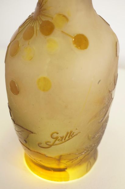 Emile GALLE (1846-1904). Ampelopsis vase....