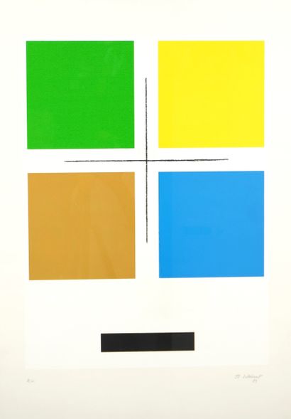 Jo Delahaut (1911-1992). Color silkscreen...