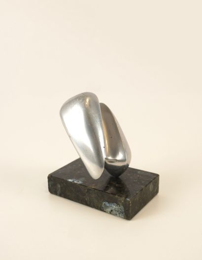 Petite sculpture en Fonte d'aluminium, forme...