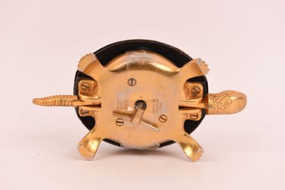 Turtle 1960-1970 in gilded brass with enamelled...