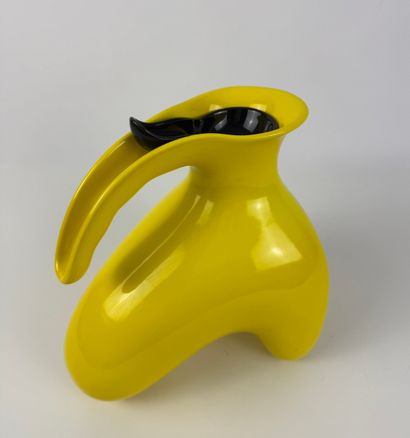 OLE JENSEN. 
Yellow ceramic pot or teapot,...