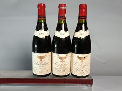 3 Bouteilles CLOS DE VOUGEOT Grand cru Musigni...