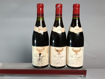 3 Bouteilles CLOS DE VOUGEOT Grand cru Musigni...