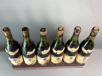 6 Bouteilles CLOS de VOUGEOT Grand cru 1972
-...