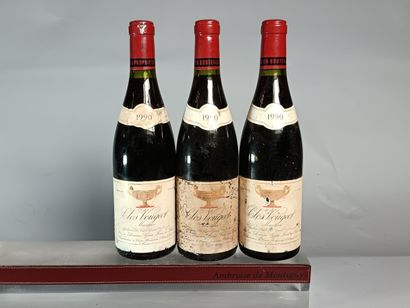 3 Bouteilles CLOS DE VOUGEOT Grand cru Musigni...