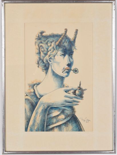 WILLEM Denyse (1943). Inv 14. Ballpoint pen...