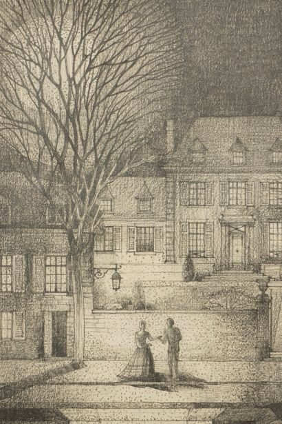 F. DELCOURT. Inv 1. Pencil or graphite drawing....