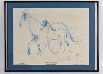 Signed poster. In 26015-6. Jean Gabin Perce...