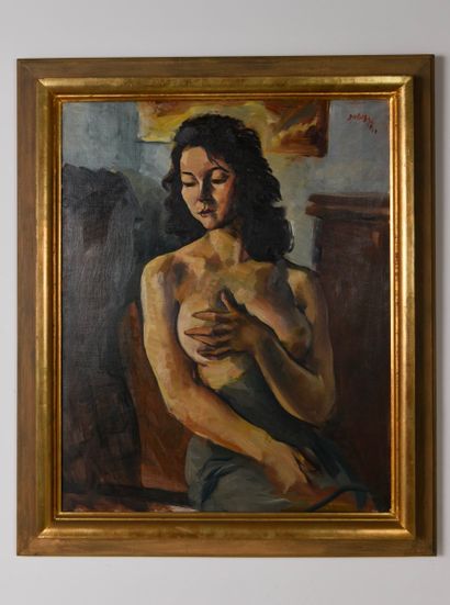 DUPAGNE Adrien (1980-1889). Inv 20. Oil on...