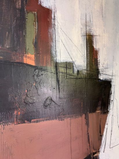 PAQUET André (1949-). Acrylic painting. Dated...