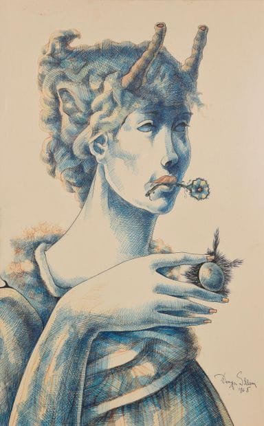 WILLEM Denyse (1943). Inv 14. Ballpoint pen...