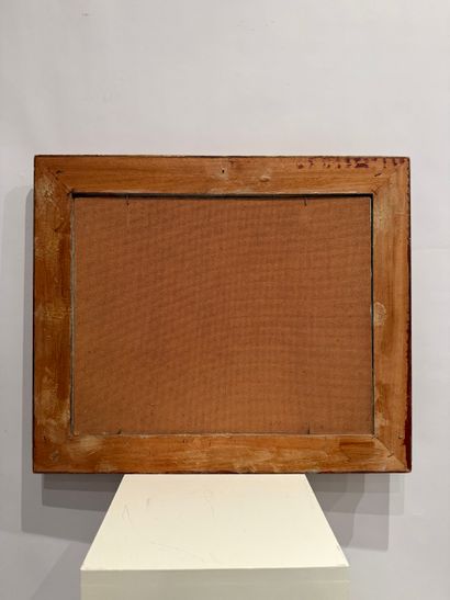 CACHERO. Oil on panel. Landscape depicting...
