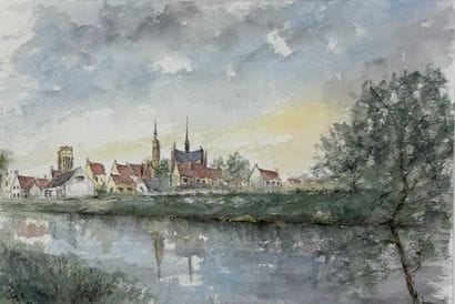 TAHON Georges (1929-2003). Watercolor
Dimensions:...
