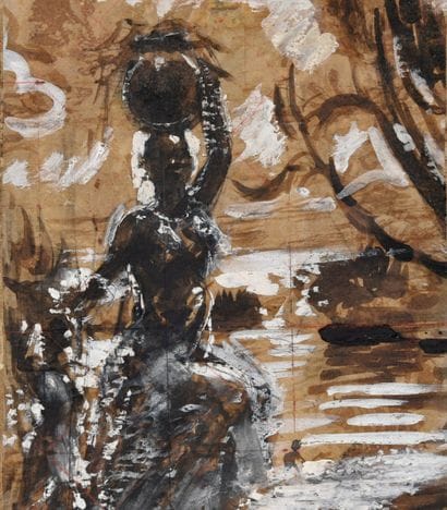 HALLET André (1890-1959). Inv 12. Study....