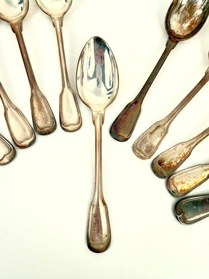 SILVER METAL. Inv 26016- 7. ten silver plated...