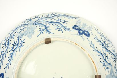 CHINE. XVIIIe ou début XIXe. Grand plat en...
