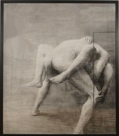 HENDRICK Yvan . Charcoal on paper.
Signed,...