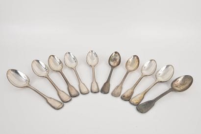 SILVER METAL. Inv 26016- 7. ten silver plated...
