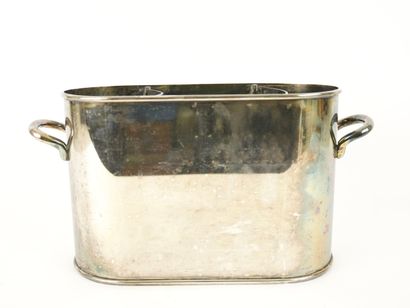 SILVER METAL. Raffraichissoire for two bottles,...