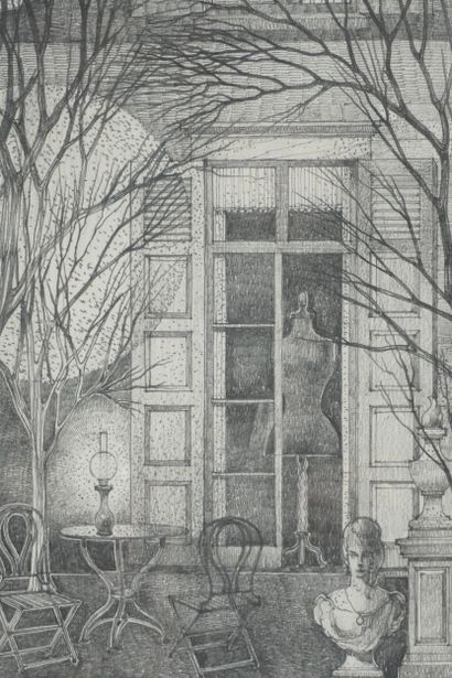 F. DELCOURT. Inv 2. Pencil or graphite drawing....