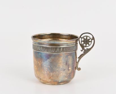 Silver cup and saucer. 26016 - 5.
Christening...