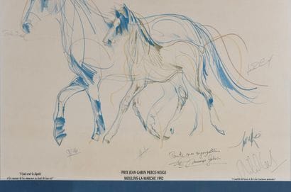 Signed poster. In 26015-6. Jean Gabin Perce...
