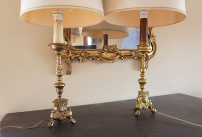 BRONZE. Inv 26016-13. Two candlesticks.
Period...