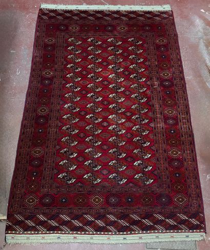 Bukhara carpet. High knot density. 
Good...