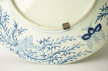 CHINE. XVIIIe ou début XIXe. Grand plat en...