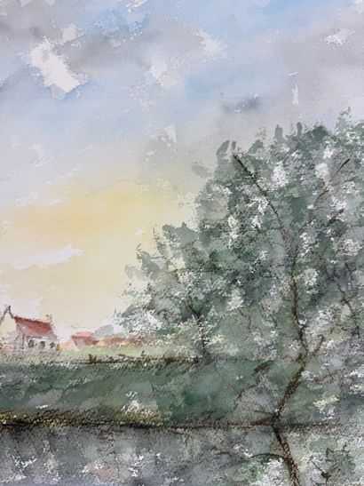TAHON Georges (1929-2003). Watercolor
Dimensions:...