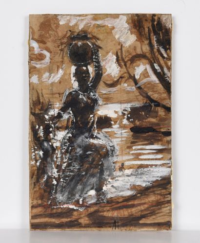 HALLET André (1890-1959). Inv 12. Study....